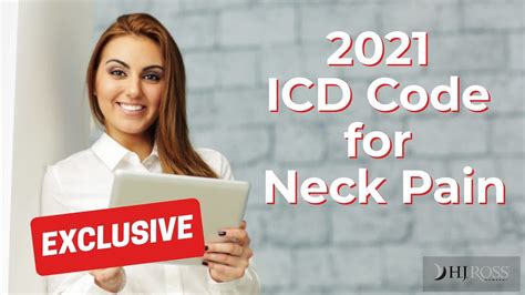 neck pain icd 10 data